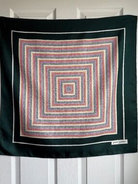 NWOT Vintage Pierre Balmain Paris Square Scarf Geometric Art Deco
